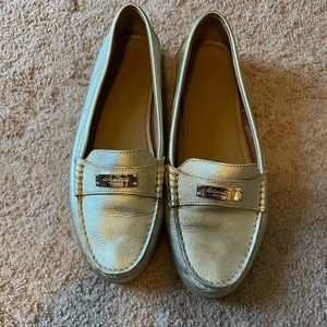 Gold Coach loafers